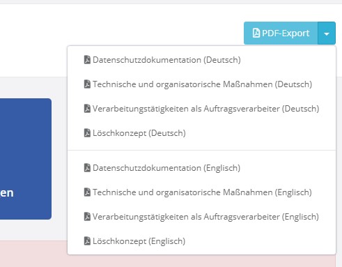 PDF-Exporte in mehreren Sprachen