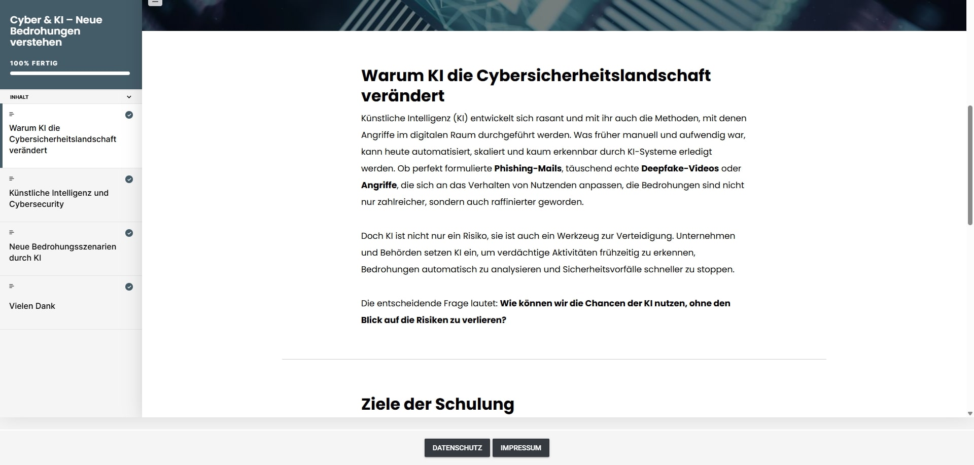 Mitarbeiterschulung Cyber & KI – Neue Bedrohungen verstehen